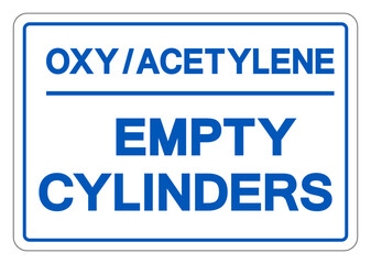 Acetylene Empty Cylinders Symbol Sign ,Vector Illustration, Isolate On White Background Label.EPS10