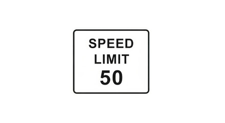 Obraz premium Speed Limit 50 Sign 2.