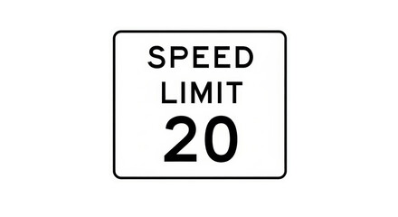 Obraz premium Speed Limit Sign Twenty Miles.