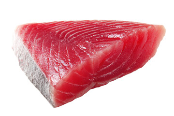 Raw Tuna Steak on Transparent Background