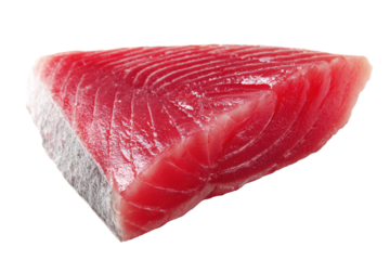 Raw Tuna Steak on Transparent Background