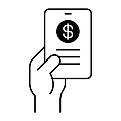 Mobile wallet black icon