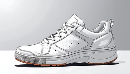 White sneaker sketch