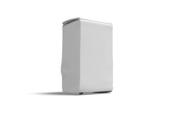 Low Angle View of Blank White Flour Bag, 3d illustration