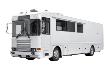 White Removal Bus Isolated on Transparent Background