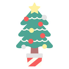 크리스마스 트리 장식 일러스트