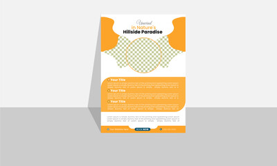 Tour flyer design template for advertising