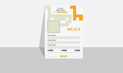 Tour flyer design template for advertising