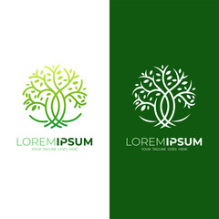 big tree logo as a symbol of prosperity, green nature logos