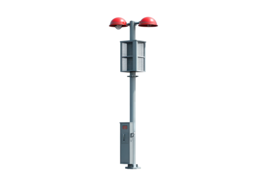 Road Weather Station Pole with Sensors and Lamps