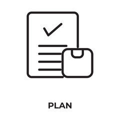 Plan Vector, Icon Or Logo Sign Isolated Symbol Illustration