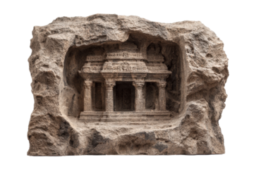 Rock-Cut Temple Carved in Stone