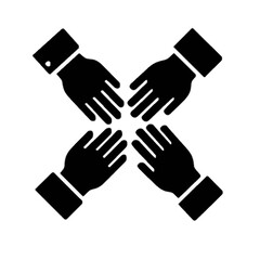 hands holding hands vector