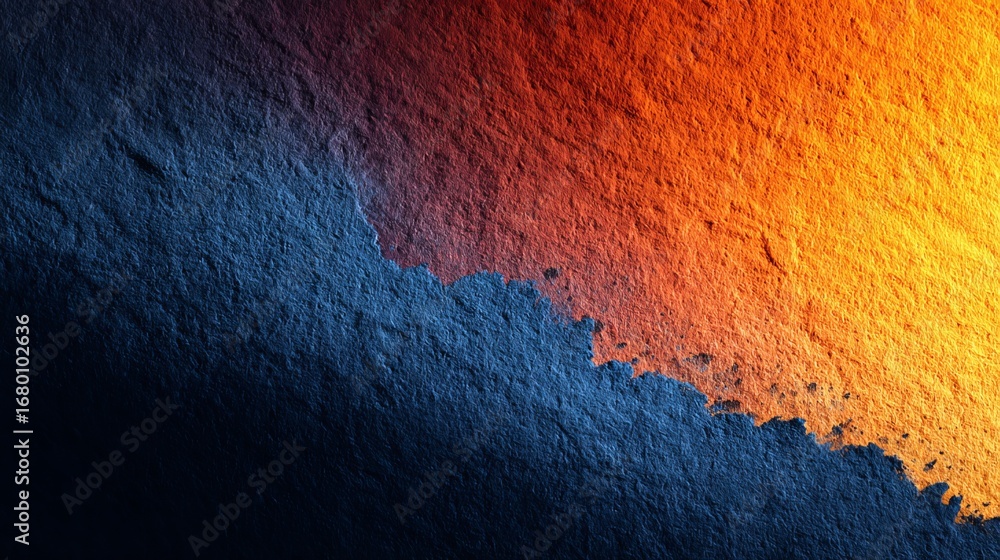 Poster high resolution graphic design with smooth airbrush gradient on paper transitioning from vibrant ora