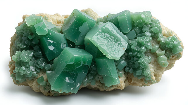 Minerals  Jade   Nephrite isolated on white background