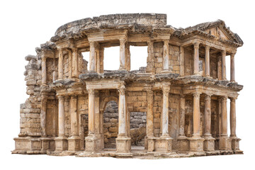 Fototapeta premium Ancient Roman Theatre Facade with Stone Columns