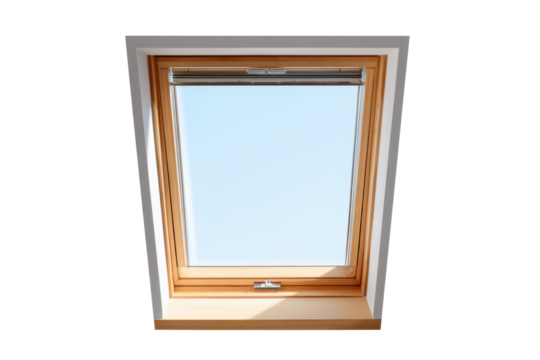Wooden Roof Window on Transparent Background
