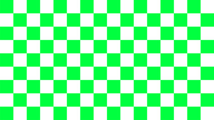 Vibrant Green and White Checkerboard Pattern Seamless Texture