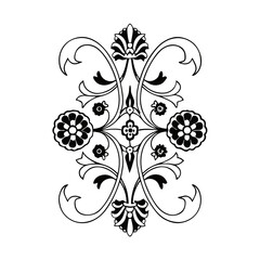black and white floral design
