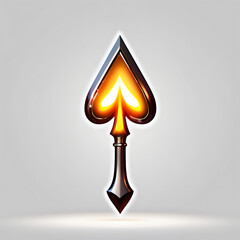A stunning, luminous ace of spades design radiating with elegance and rich detail.