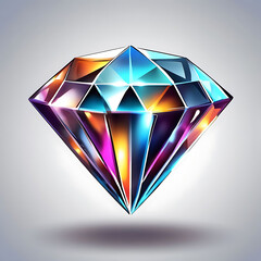 Beautiful and vibrant diamond illustration, perfect for luxury themes and design.