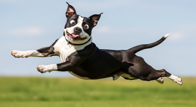 Crazy dog: A hilarious image of an American Staffordshire Terrier (Amstaff) dog
- Powered by Adobe