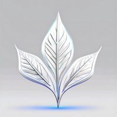 Elegant silver leaf design, perfect for modern and minimalist projects.