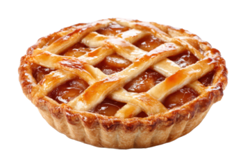 Royal Anne Lattice Fruit Pie on Transparent Background