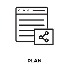 Plan Vector, Icon Or Logo Sign Isolated Symbol Illustration