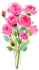 Obraz premium High definition romantic love rose illustration