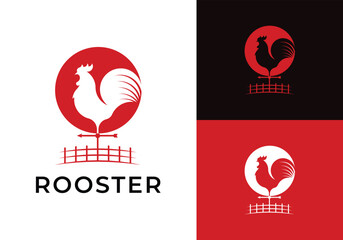 This is a rooster farm logo. This logo is suitable for chicken farm, chicken seller, chicken food and the likes.