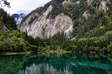 mountain lake in the mountains,Jiuzhaigou