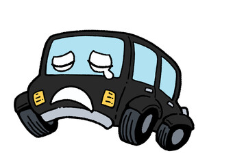しょんぼりな車(黒)