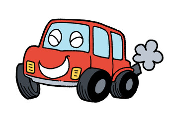 ごきげんな車(赤)