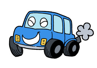 ご機嫌な車(青)