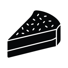 Cake Slice Filled Icon – Sweet Dessert Vector