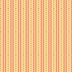 A cheerful abstract pattern with vertical zigzag lines and geometric shapes in a soft, pastel color palette, creating a playful and decorative design