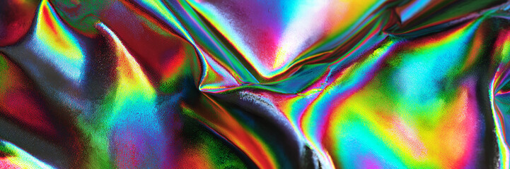 Holographic Liquid Metal Texture copy space.