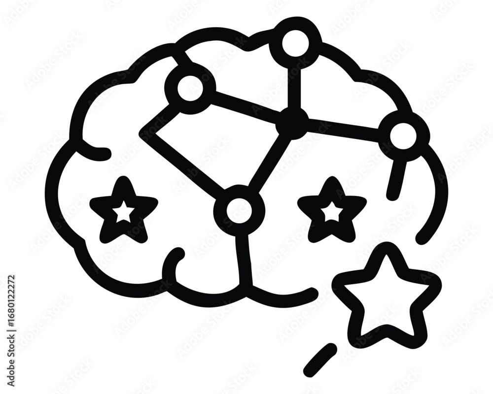 Poster atom symbol and molecular network connection vector illustration for science and technology business
