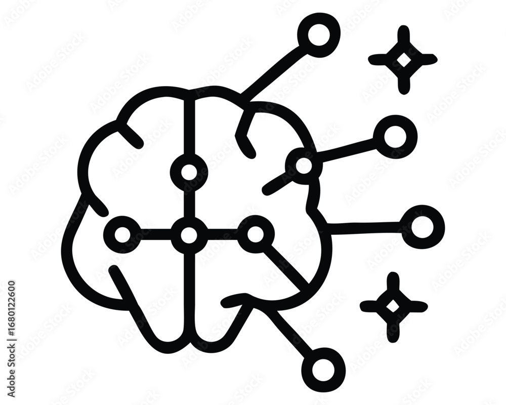 Poster abstract molecular structure vector with connected spheres representing a network of science and tec