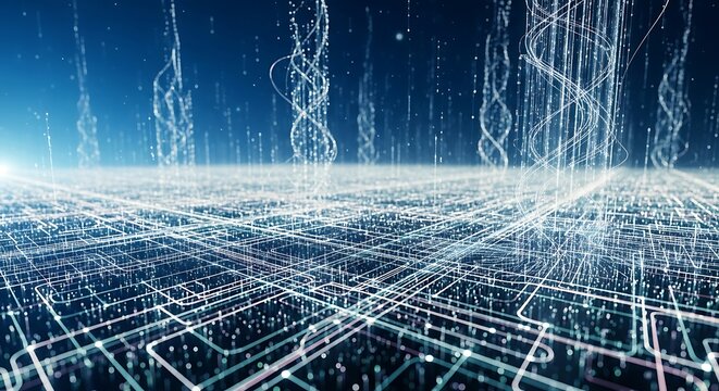 Digital Network Cityscape.