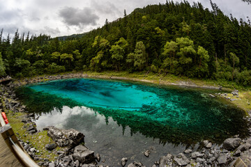 lake and mountains,Jiuzhaigou