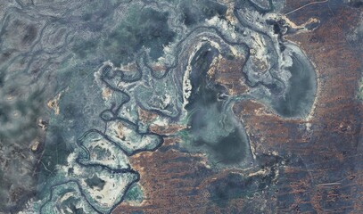 Rivers in the Australian Desert: High-Resolution Satellite View of Abstract Patterns