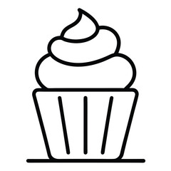 Cupcake Icon – Sweet Dessert Pastry Vector Illustration