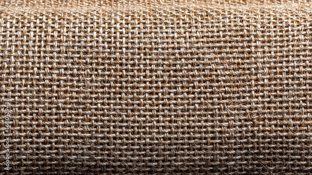 Poster minimalistic background with natural linen texture and visible interwoven threads, warm light beige 