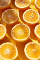 Orange fruits on a orange back