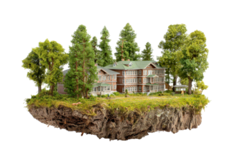 Floating School Grounds on a Miniature Forested Tract