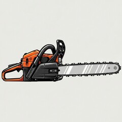 Fototapeta premium Chainsaw Illustration