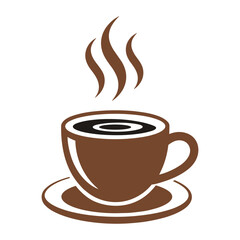 Obraz premium Coffee Cup Vector Illustration Hot Drink Mug with Steam Icon Design