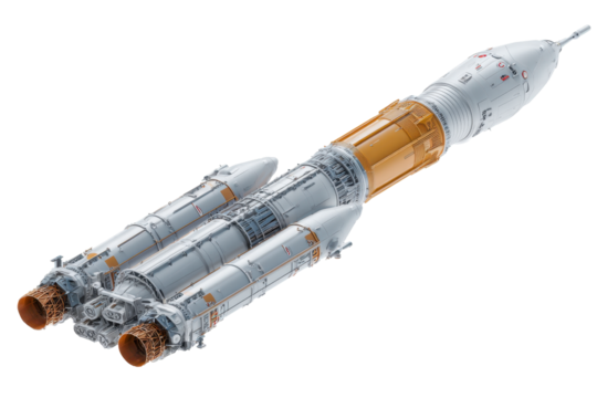 Sea Dragon Super Heavy-Lift Rocket 3D Render